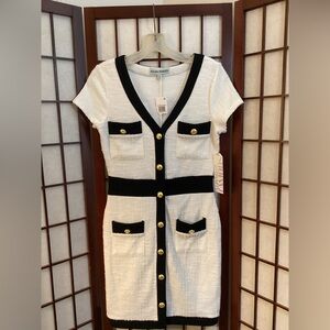 Almost Famous Button Front Stretch Dress Size M